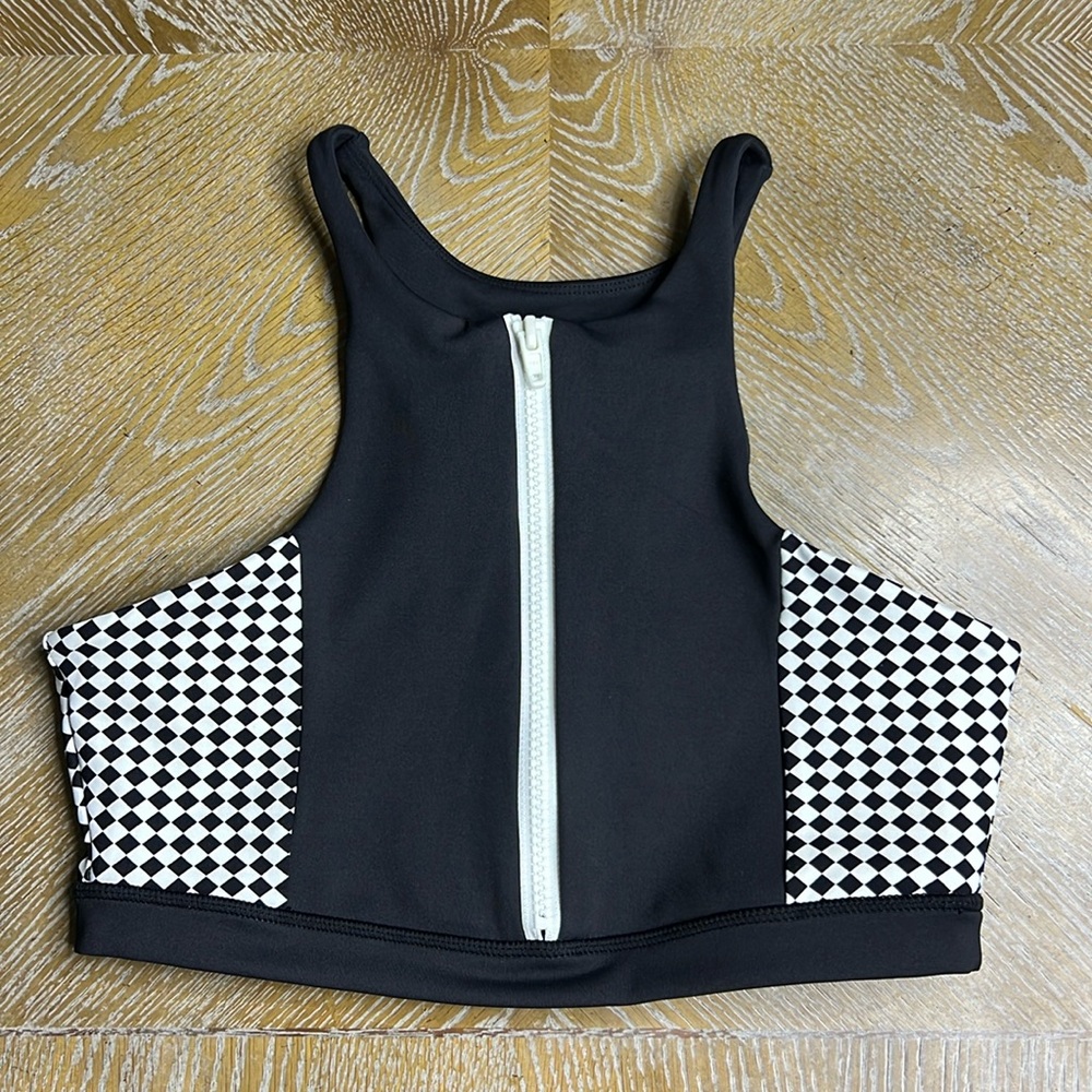 IVL COLLECTIVE Black/White Checkered Sports Bra 6